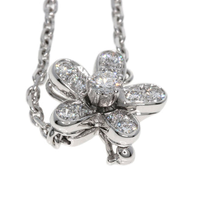 Van Cleef & Arpels ヴァンクリーフ＆アーペル ソクラテス 3フラワー ダイヤモンド ネックレス K18WG レディース 中古