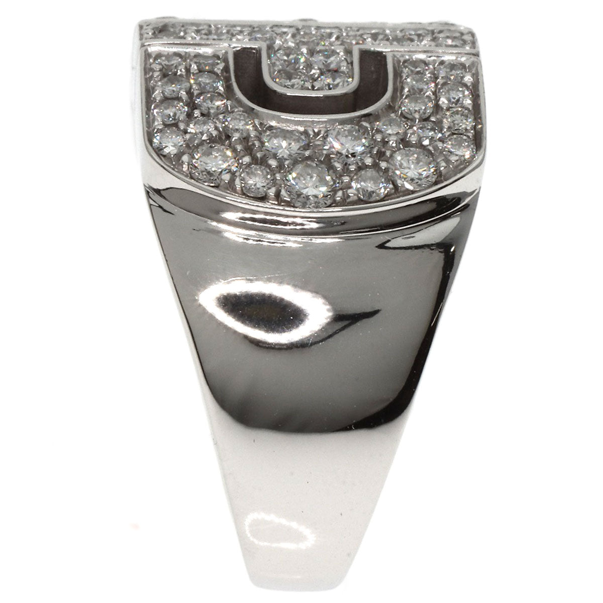 BVLGARI ブルガリ パレンテシ パヴェ ダイヤモンド リング・指輪 K18WG レディース 中古