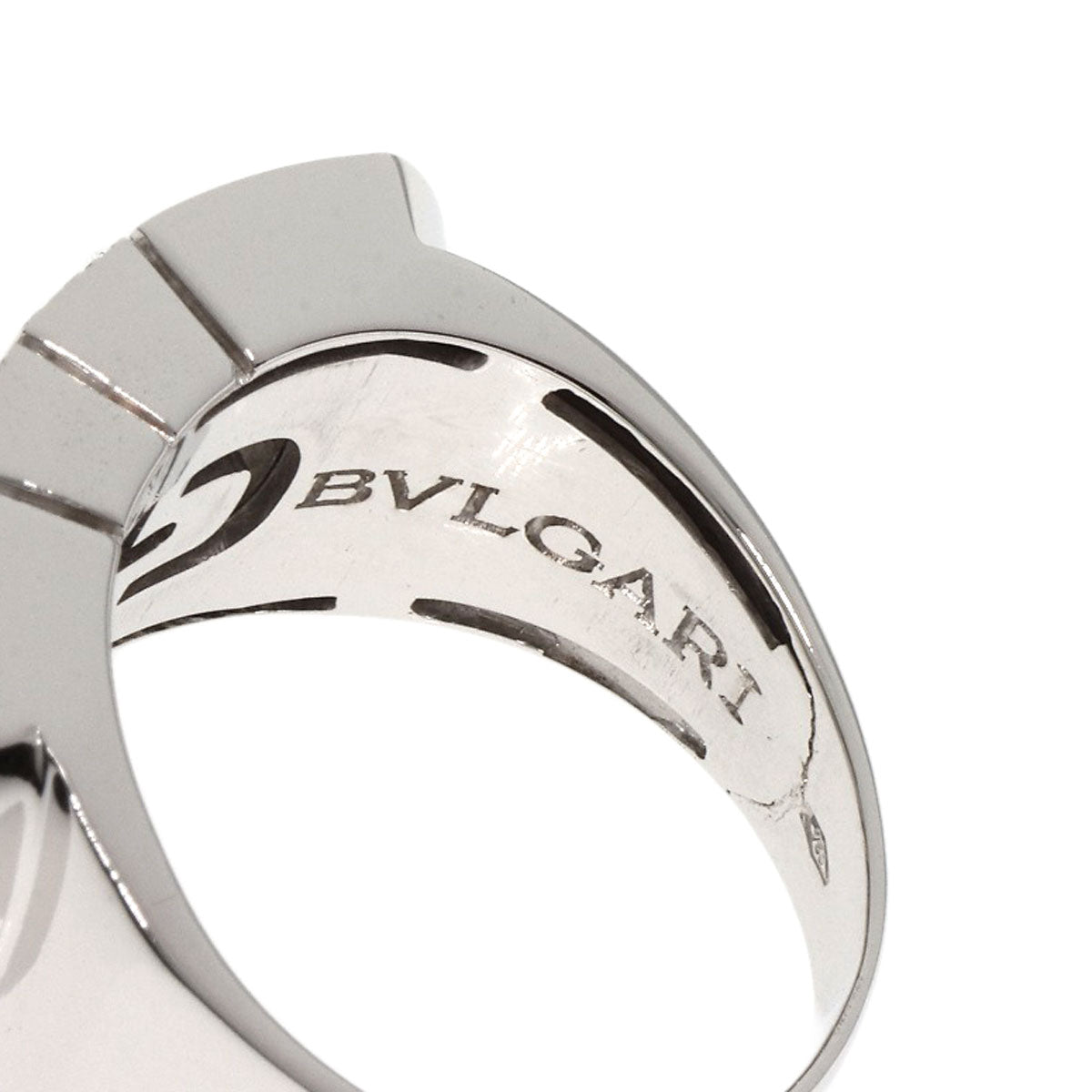 BVLGARI ブルガリ パレンテシ パヴェ ダイヤモンド リング・指輪 K18WG レディース 中古