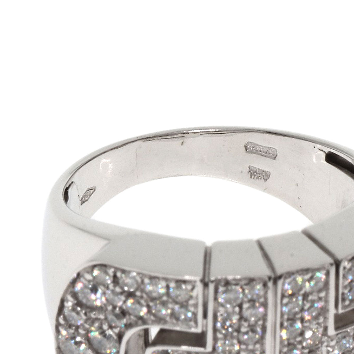BVLGARI ブルガリ パレンテシ パヴェ ダイヤモンド リング・指輪 K18WG レディース 中古