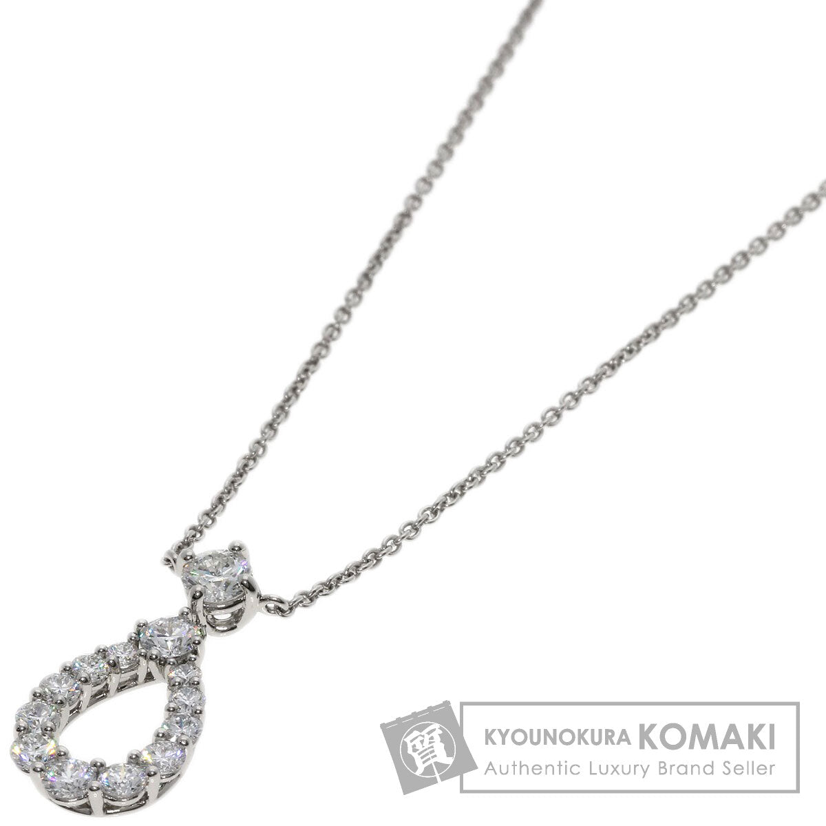 HARRY WINSTON ハリーウィンストン ループ ミディアム ダイヤモンド ネックレス PT950 レディース 中古
