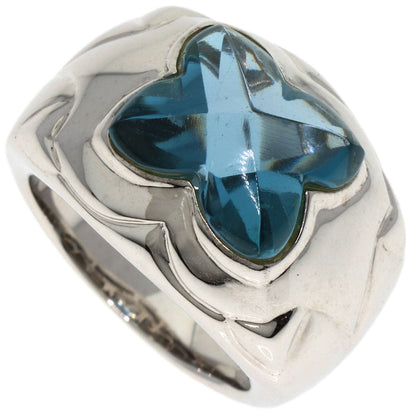 SELECT JEWELRY セレクトジュエリー ブルートパーズ ダイヤモンド リング・指輪 K18WG レディース 中古