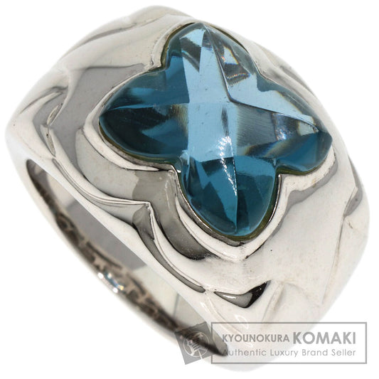 SELECT JEWELRY セレクトジュエリー ブルートパーズ ダイヤモンド リング・指輪 K18WG レディース 中古