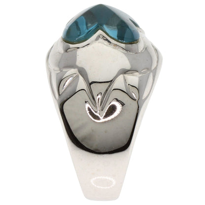 SELECT JEWELRY セレクトジュエリー ブルートパーズ ダイヤモンド リング・指輪 K18WG レディース 中古