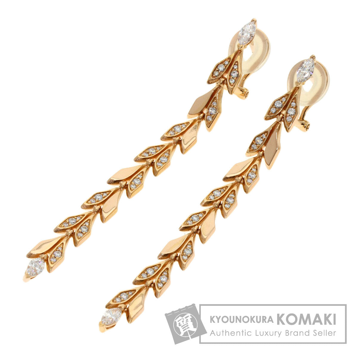 TIFFANY&Co. ティファニー ヴィクトリア ヴァイン ドロップ ダイヤモンド ピアス K18PG レディース 中古