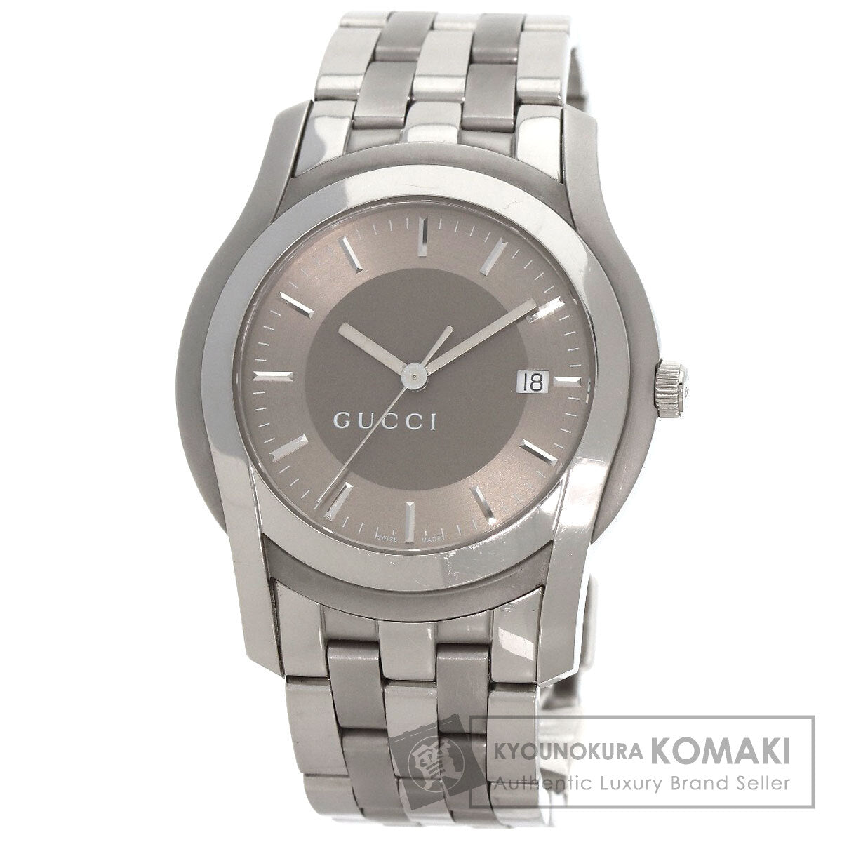 GUCCI グッチ 5500XL ラウンドフェイス 腕時計 SS メンズ 中古