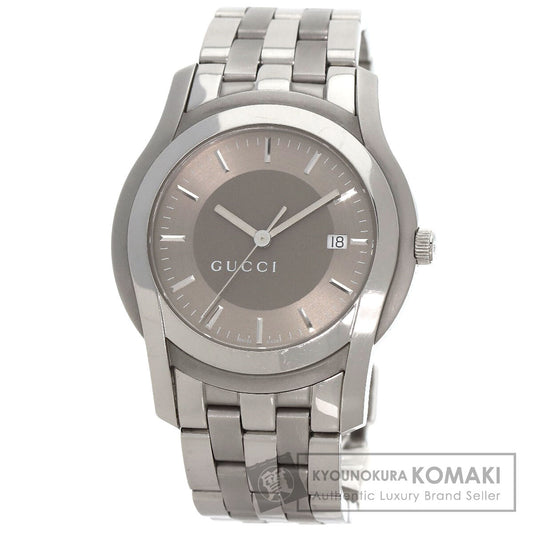 GUCCI グッチ 5500XL ラウンドフェイス 腕時計 SS メンズ 中古