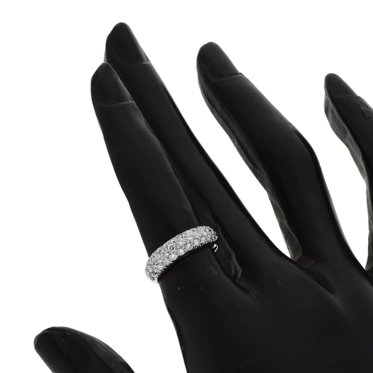 Van Cleef & Arpels ヴァンクリーフ＆アーペル パヴェ ダイヤモンド リング・指輪 K18WG レディース 中古