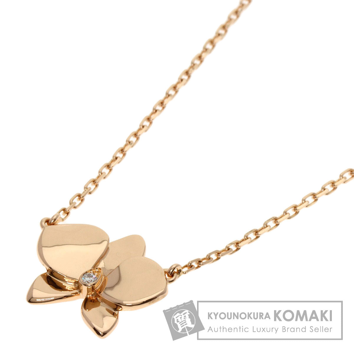 CARTIER カルティエ カレス ドルキデ パル ミディアム 1P ダイヤモンド ネックレス K18PG レディース 中古