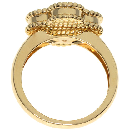 Van Cleef & Arpels ヴァンクリーフ＆アーペル ヴィンテージ アルハンブラ タイガーズアイ #51 リング・指輪 K18YG レディース 中古
