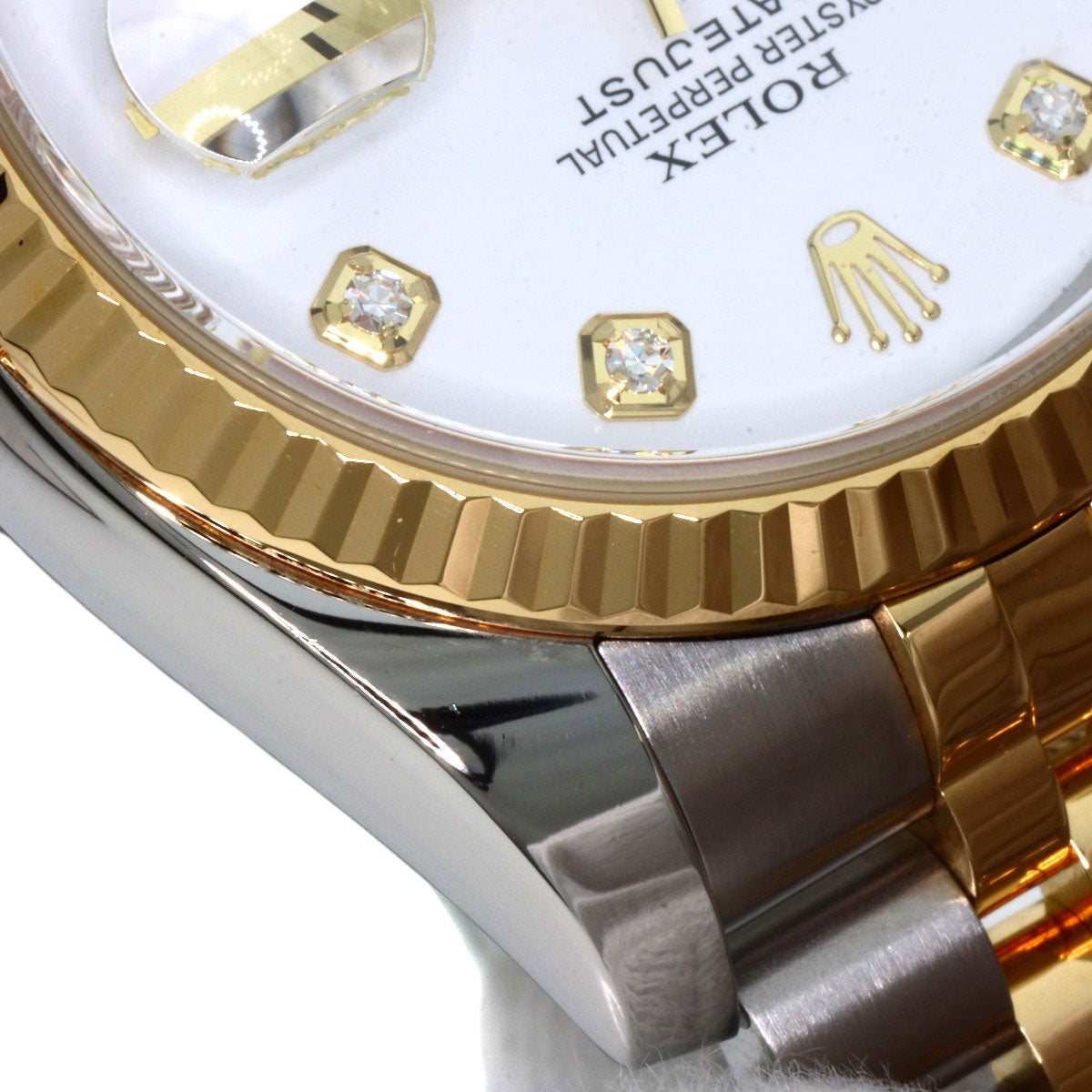 ROLEX ロレックス 116233G デイトジャスト 10P ダイヤモンド 腕時計 SS メンズ 中古