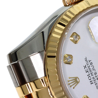ROLEX ロレックス 116233G デイトジャスト 10P ダイヤモンド 腕時計 SS メンズ 中古