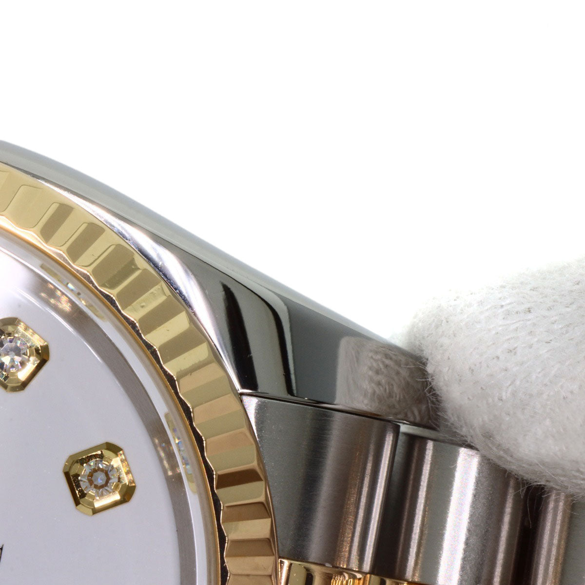 ROLEX ロレックス 116233G デイトジャスト 10P ダイヤモンド 腕時計 SS メンズ 中古
