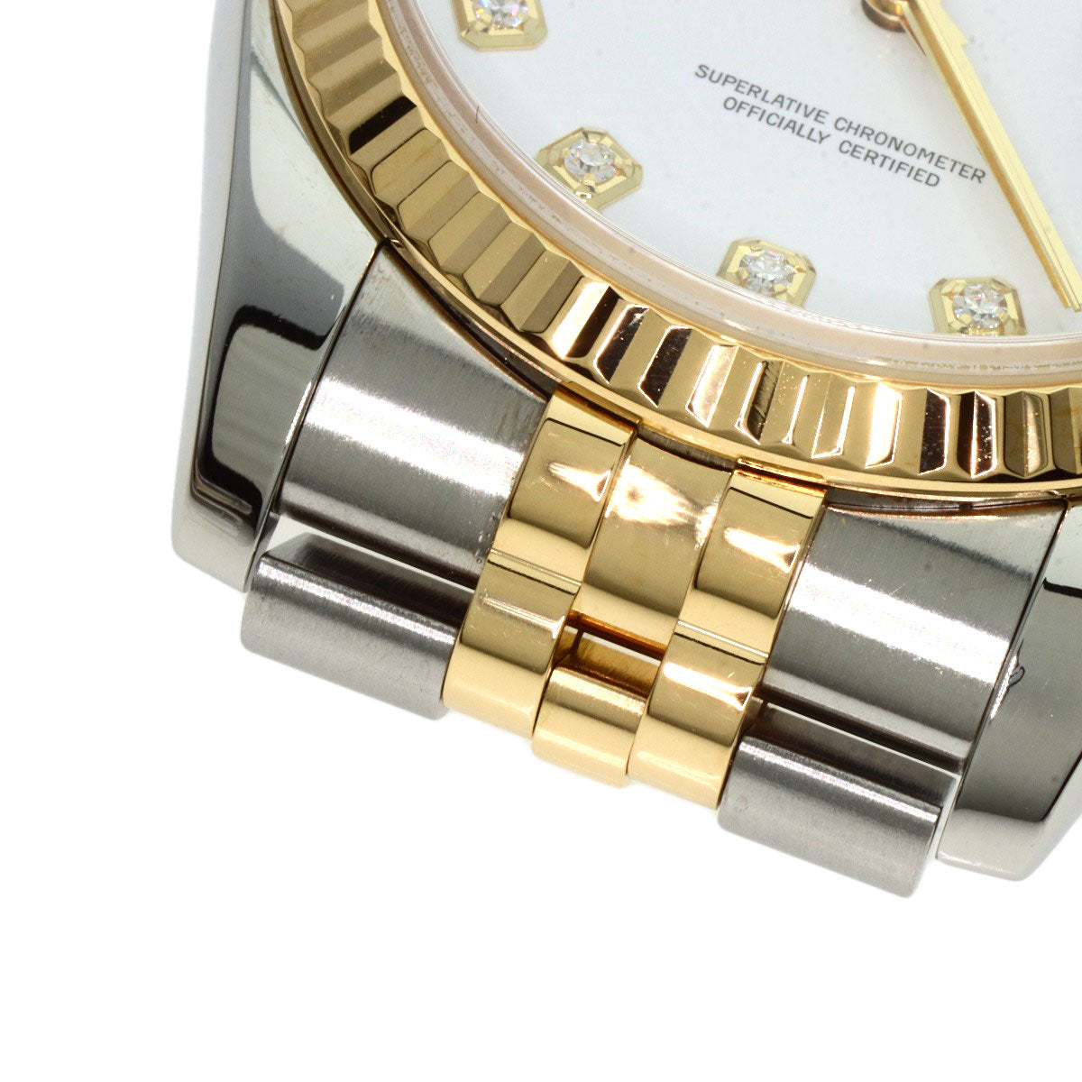 ROLEX ロレックス 116233G デイトジャスト 10P ダイヤモンド 腕時計 SS メンズ 中古