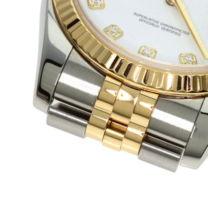 ROLEX ロレックス 116233G デイトジャスト 10P ダイヤモンド 腕時計 SS メンズ 中古