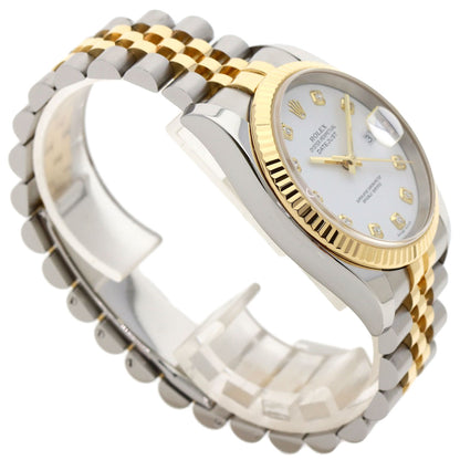 ROLEX ロレックス 116233G デイトジャスト 10P ダイヤモンド 腕時計 SS メンズ 中古