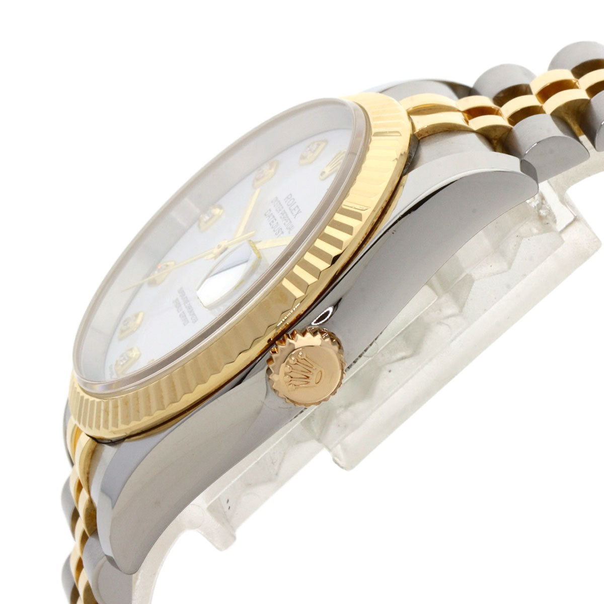 ROLEX ロレックス 116233G デイトジャスト 10P ダイヤモンド 腕時計 SS メンズ 中古