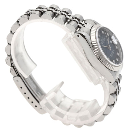 ROLEX ロレックス 69174G デイトジャスト 10P ダイヤモンド ブルーグラデーション 腕時計 SS レディース 中古