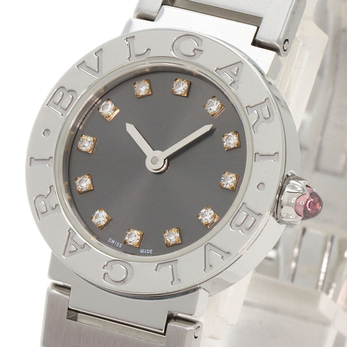 BVLGARI ブルガリ BBL23C6SS/12 ブルガリブルガリ 12P ダイヤモンド 腕時計 SS レディース 中古