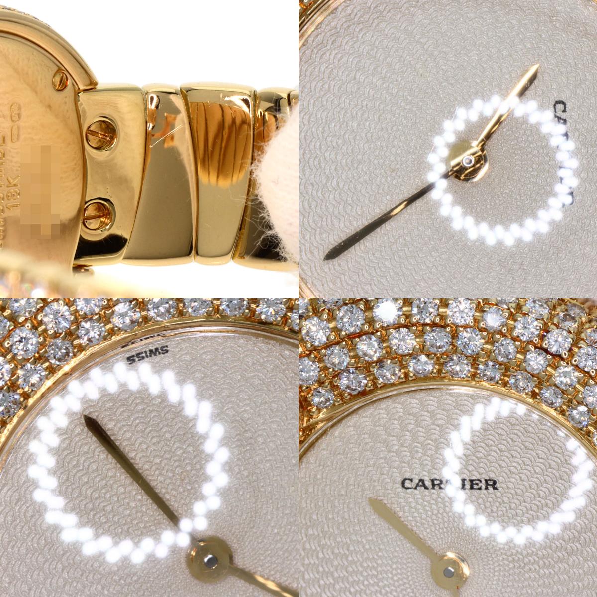 CARTIER カルティエ パンテール1925 パンサー フル ダイヤモンド 腕時計 K18YG レディース 中古