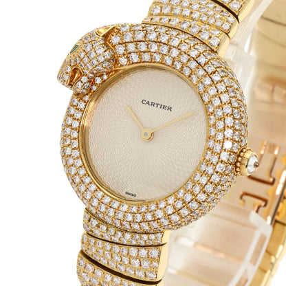 CARTIER カルティエ パンテール1925 パンサー フル ダイヤモンド 腕時計 K18YG レディース 中古
