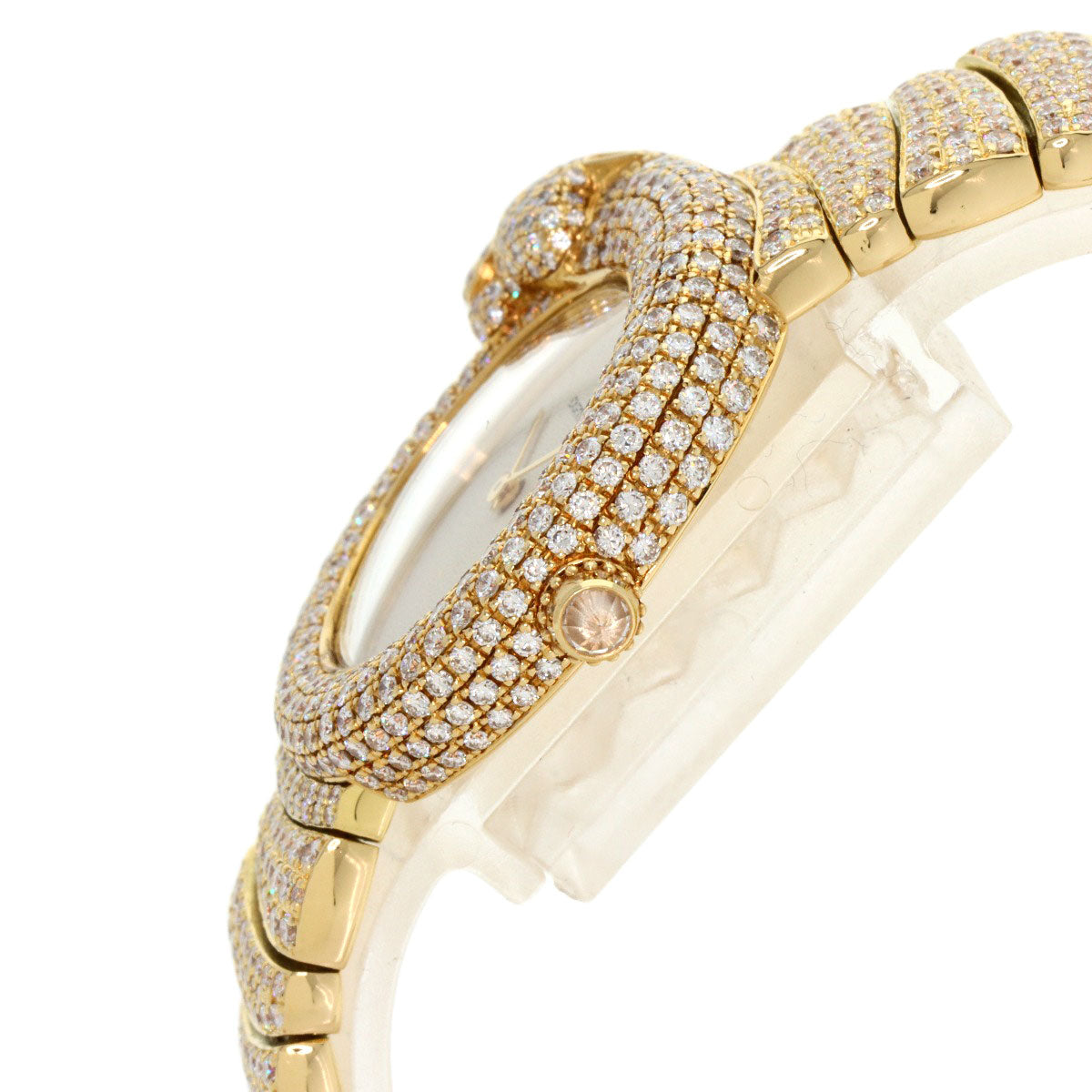 CARTIER カルティエ パンテール1925 パンサー フル ダイヤモンド 腕時計 K18YG レディース 中古