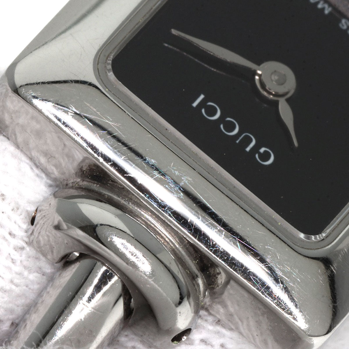 GUCCI グッチ 1900L スクエアフェイス 腕時計 SS レディース 中古