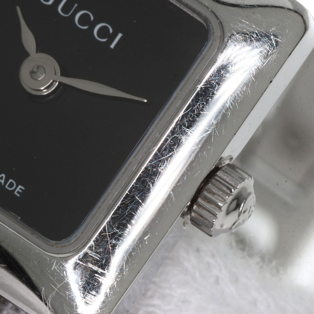 GUCCI グッチ 1900L スクエアフェイス 腕時計 SS レディース 中古