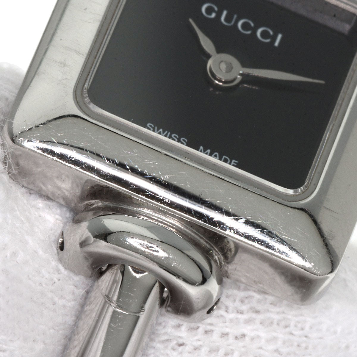 GUCCI グッチ 1900L スクエアフェイス 腕時計 SS レディース 中古