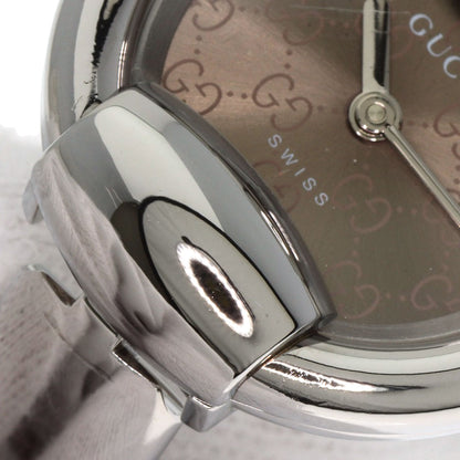 GUCCI グッチ 1400L GG ラウンドフェイス バングル 腕時計 SS レディース 中古