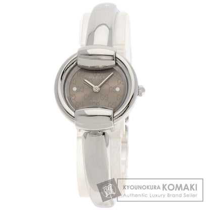 GUCCI グッチ 1400L GG ラウンドフェイス バングル 腕時計 SS レディース 中古