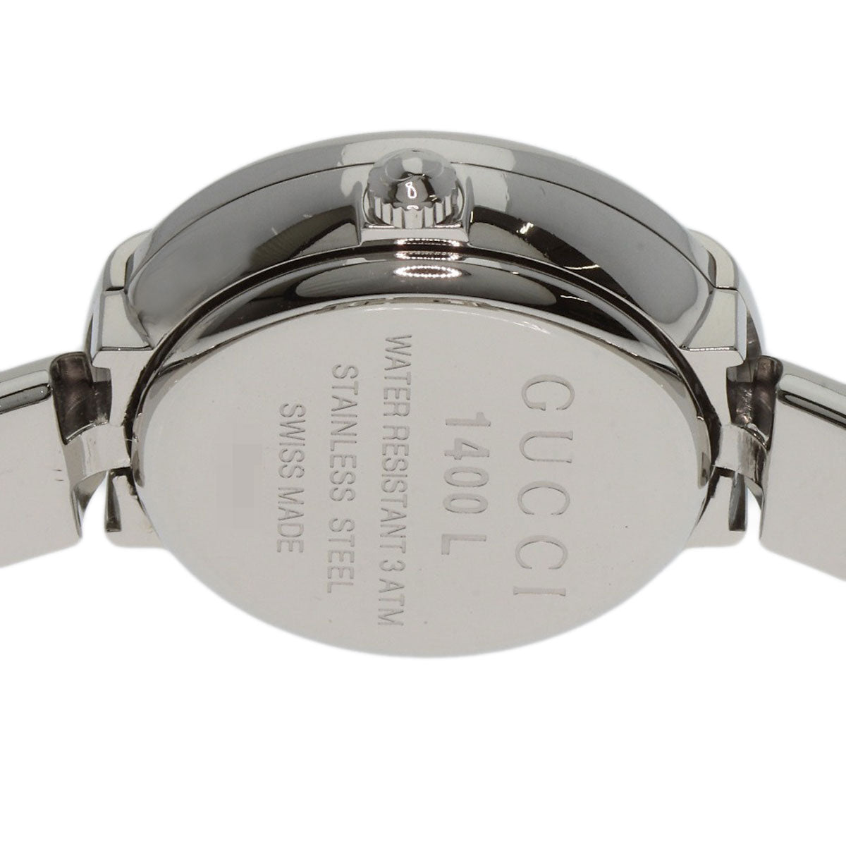 GUCCI グッチ 1400L GG ラウンドフェイス バングル 腕時計 SS レディース 中古