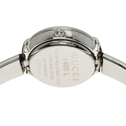 GUCCI グッチ 1400L ラウンドフェイス バングル 腕時計 SS レディース 中古