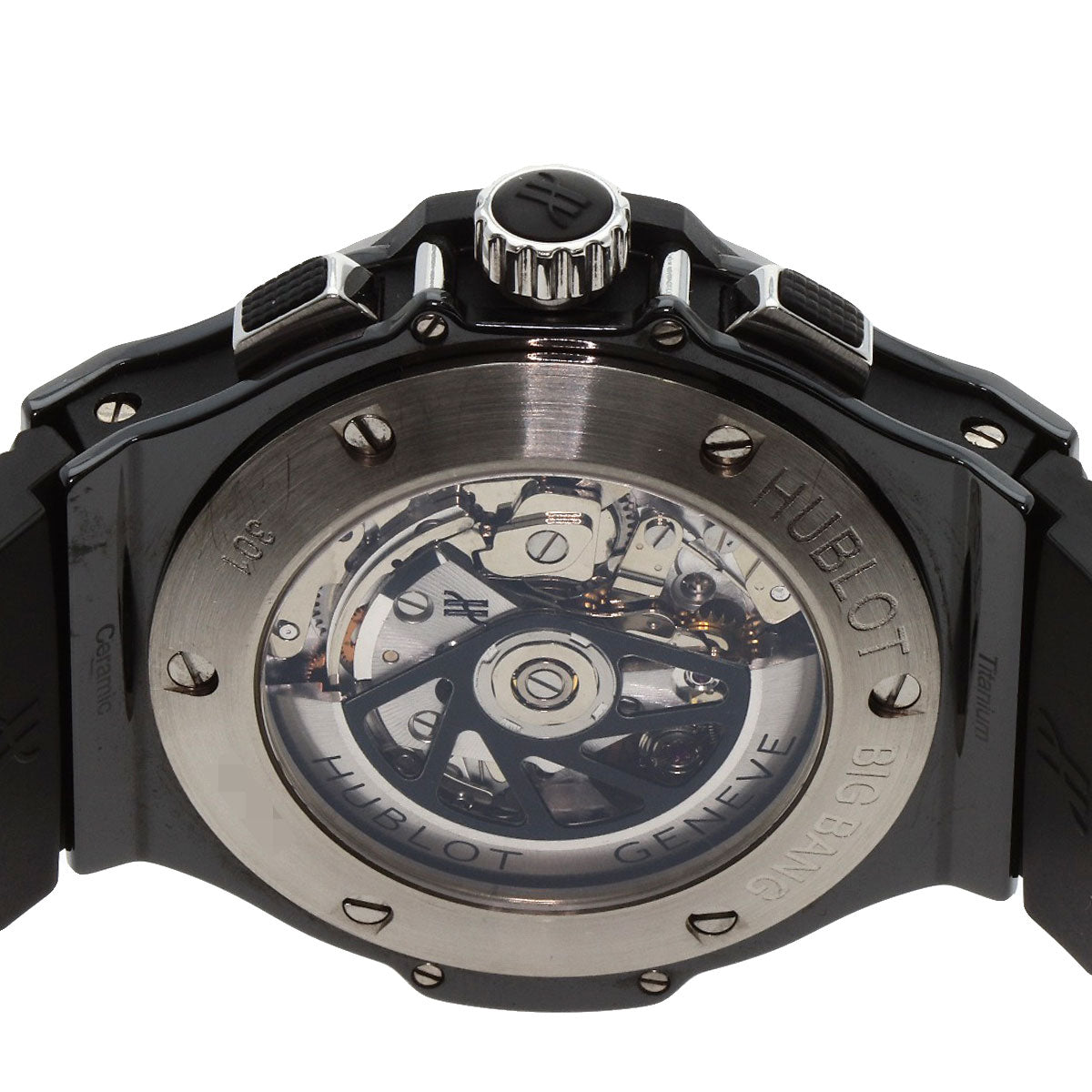 HUBLOT ウブロ 301.CV.130.RX.114 ビッグバン ブラックマジック ダイヤモンド 腕時計 チタンセラミック メンズ 中古