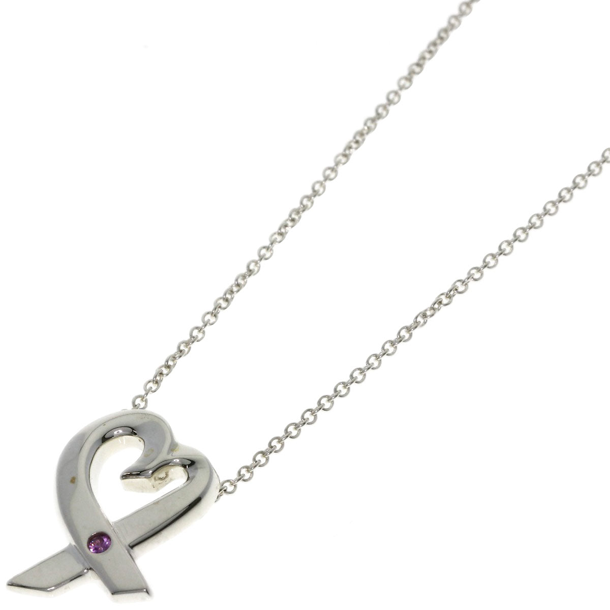 ティファニー ラビングハート 1P ピンクサファイア ネックレス 中古 商品画像2
