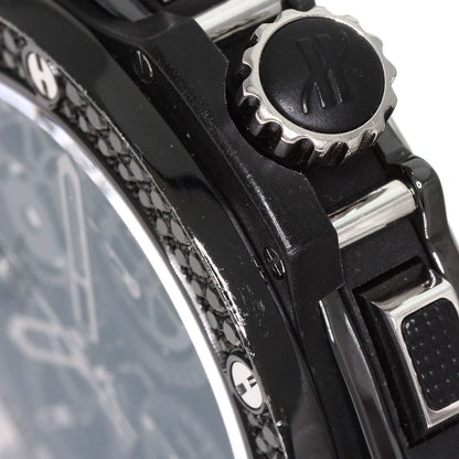 HUBLOT ウブロ 310.CV.1110.RX.1110 アエロバン オールブラック クロノグラフ ブラックダイヤモンドベゼル 腕時計 セラミック メンズ 中古
