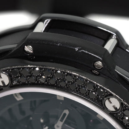 HUBLOT ウブロ 310.CV.1110.RX.1110 アエロバン オールブラック クロノグラフ ブラックダイヤモンドベゼル 腕時計 セラミック メンズ 中古