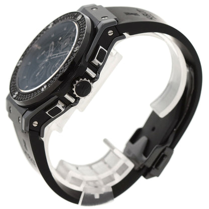 HUBLOT ウブロ 310.CV.1110.RX.1110 アエロバン オールブラック クロノグラフ ブラックダイヤモンドベゼル 腕時計 セラミック メンズ 中古