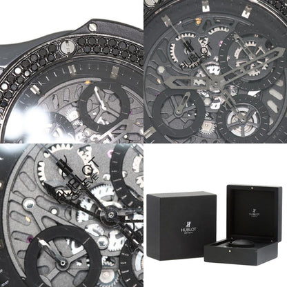 HUBLOT ウブロ 310.CV.1110.RX.1110 アエロバン オールブラック クロノグラフ ブラックダイヤモンドベゼル 腕時計 セラミック メンズ 中古