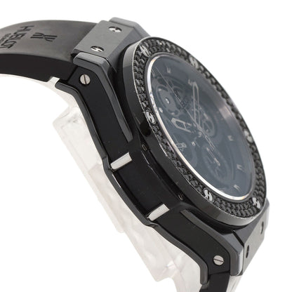 HUBLOT ウブロ 310.CV.1110.RX.1110 アエロバン オールブラック クロノグラフ ブラックダイヤモンドベゼル 腕時計 セラミック メンズ 中古