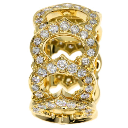 CARTIER カルティエ Cドゥ カルティエ フル ダイヤモンド #54 リング・指輪 K18YG レディース 中古