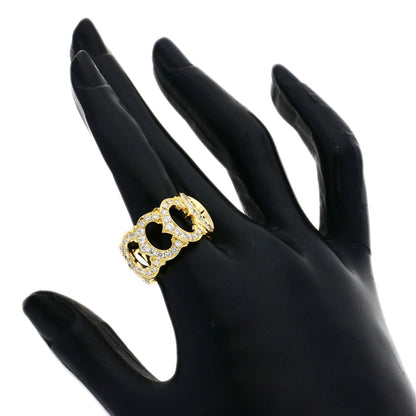 CARTIER カルティエ Cドゥ カルティエ フル ダイヤモンド #54 リング・指輪 K18YG レディース 中古