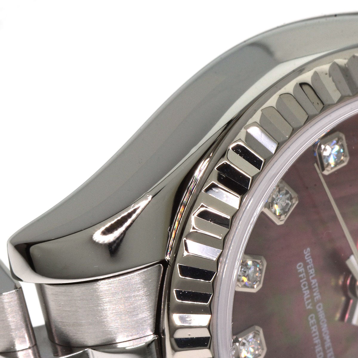 ROLEX ロレックス 179174NG デイトジャスト 10P ダイヤモンド 腕時計 SS レディース 中古