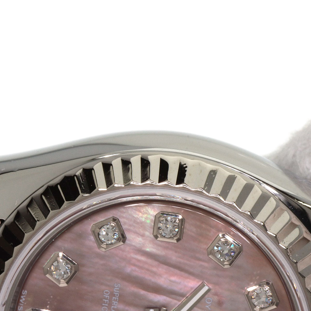 ROLEX ロレックス 179174NG デイトジャスト 10P ダイヤモンド 腕時計 SS レディース 中古
