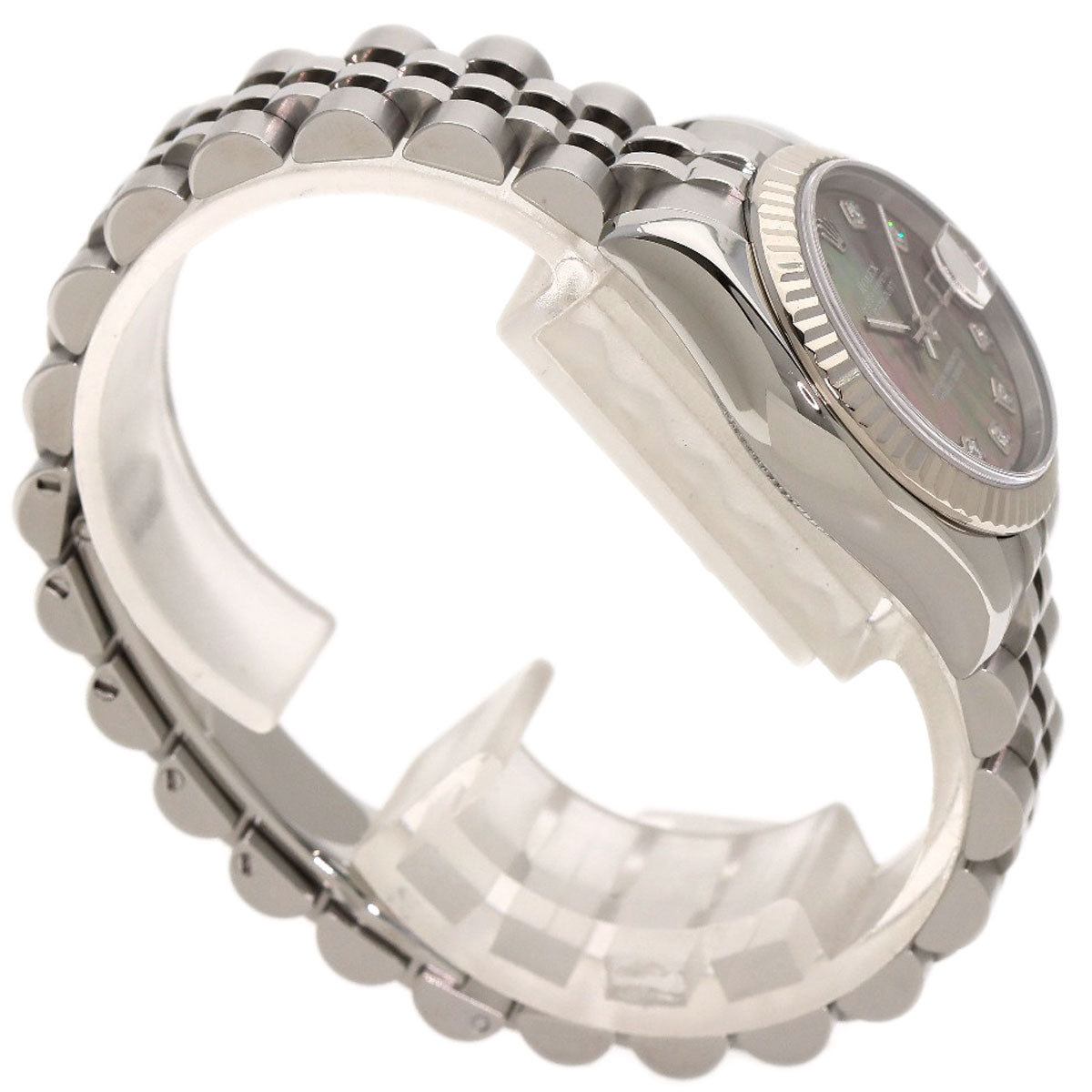 ROLEX ロレックス 179174NG デイトジャスト 10P ダイヤモンド 腕時計 SS レディース 中古