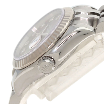ROLEX ロレックス 179174NG デイトジャスト 10P ダイヤモンド 腕時計 SS レディース 中古