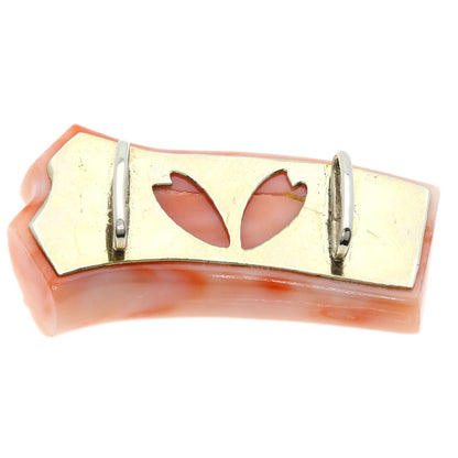 SELECT JEWELRY セレクトジュエリー サンゴ 珊瑚 帯留め 金属製 レディース 中古