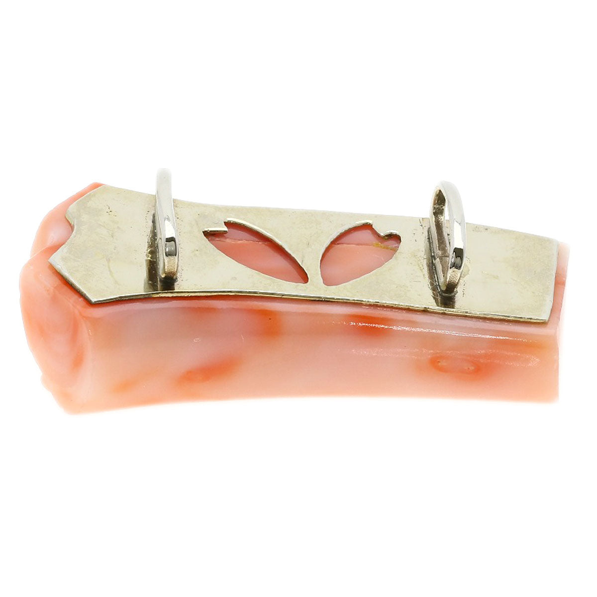 SELECT JEWELRY セレクトジュエリー サンゴ 珊瑚 帯留め 金属製 レディース 中古