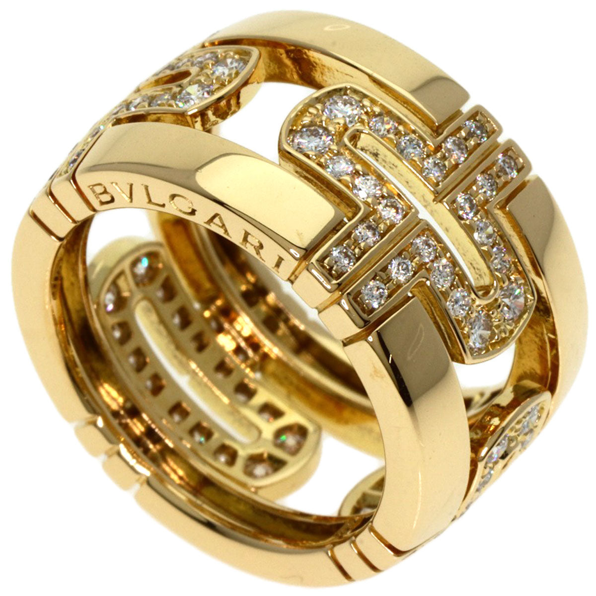BVLGARI ブルガリ パレンテシ オープン ダイヤモンド ラージ #49 リング・指輪 K18YG レディース 中古
