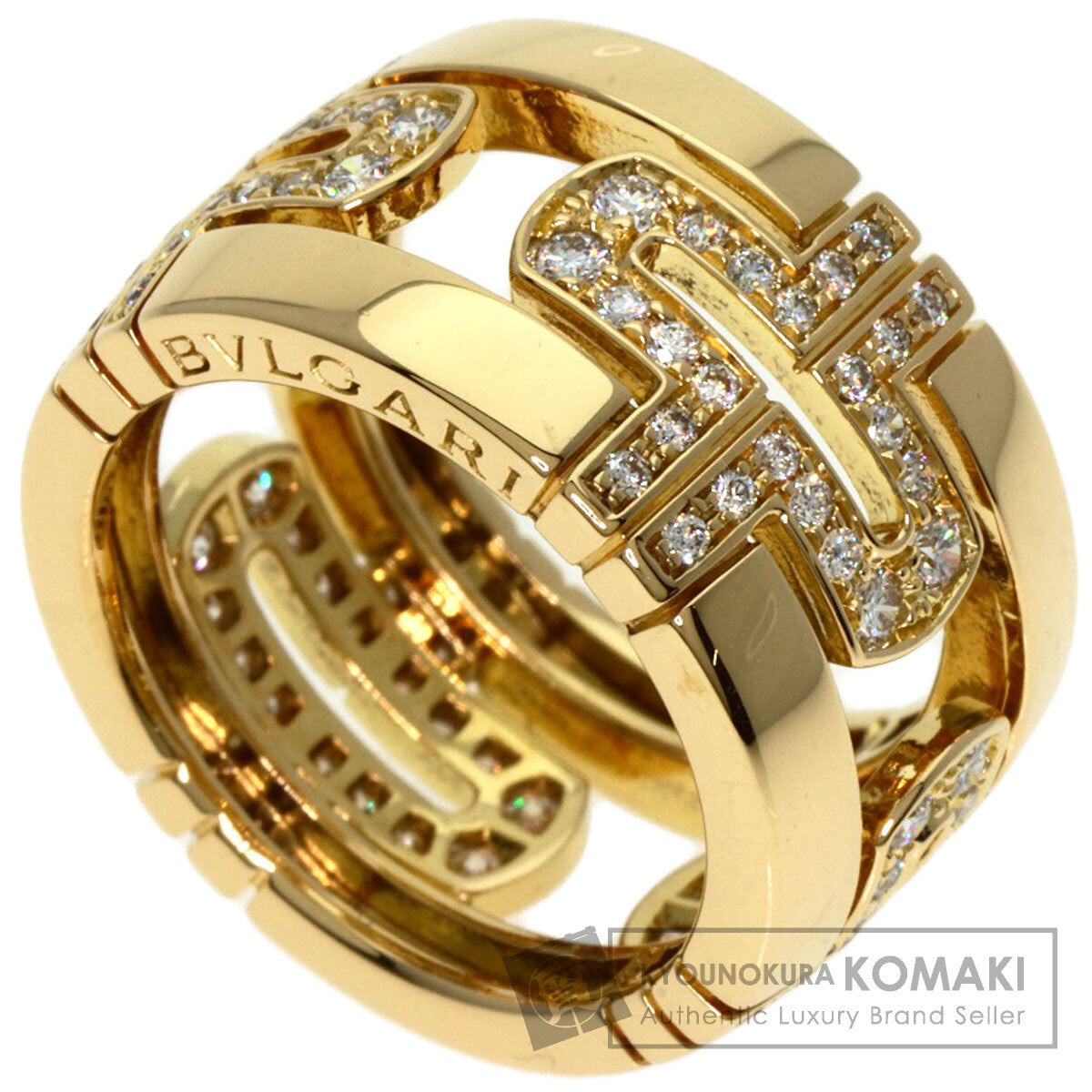 BVLGARI ブルガリ パレンテシ オープン ダイヤモンド ラージ #49 リング・指輪 K18YG レディース 中古